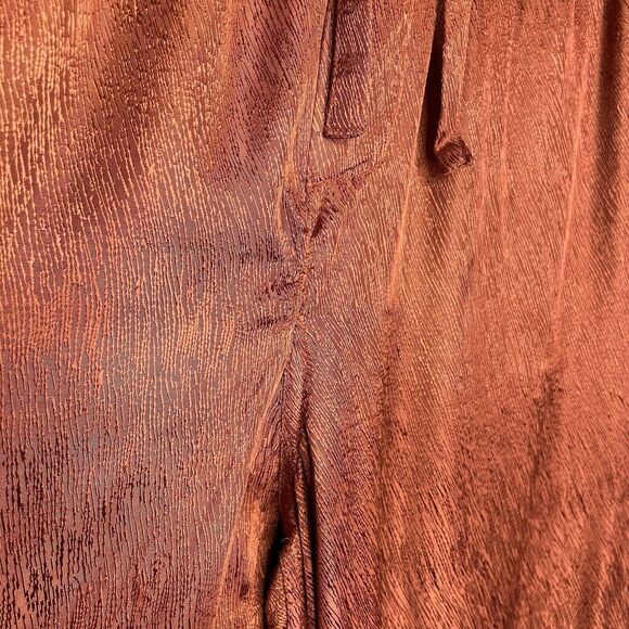 UNTITLED IN MOTION Satin Pants Women Small Brown Wide Leg Pajama Suiting - Picture 5 of 16